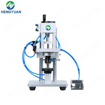 Semi-Automatic Pneumatic Desktop Bottle Crimping and Capping Machine HYZG-100