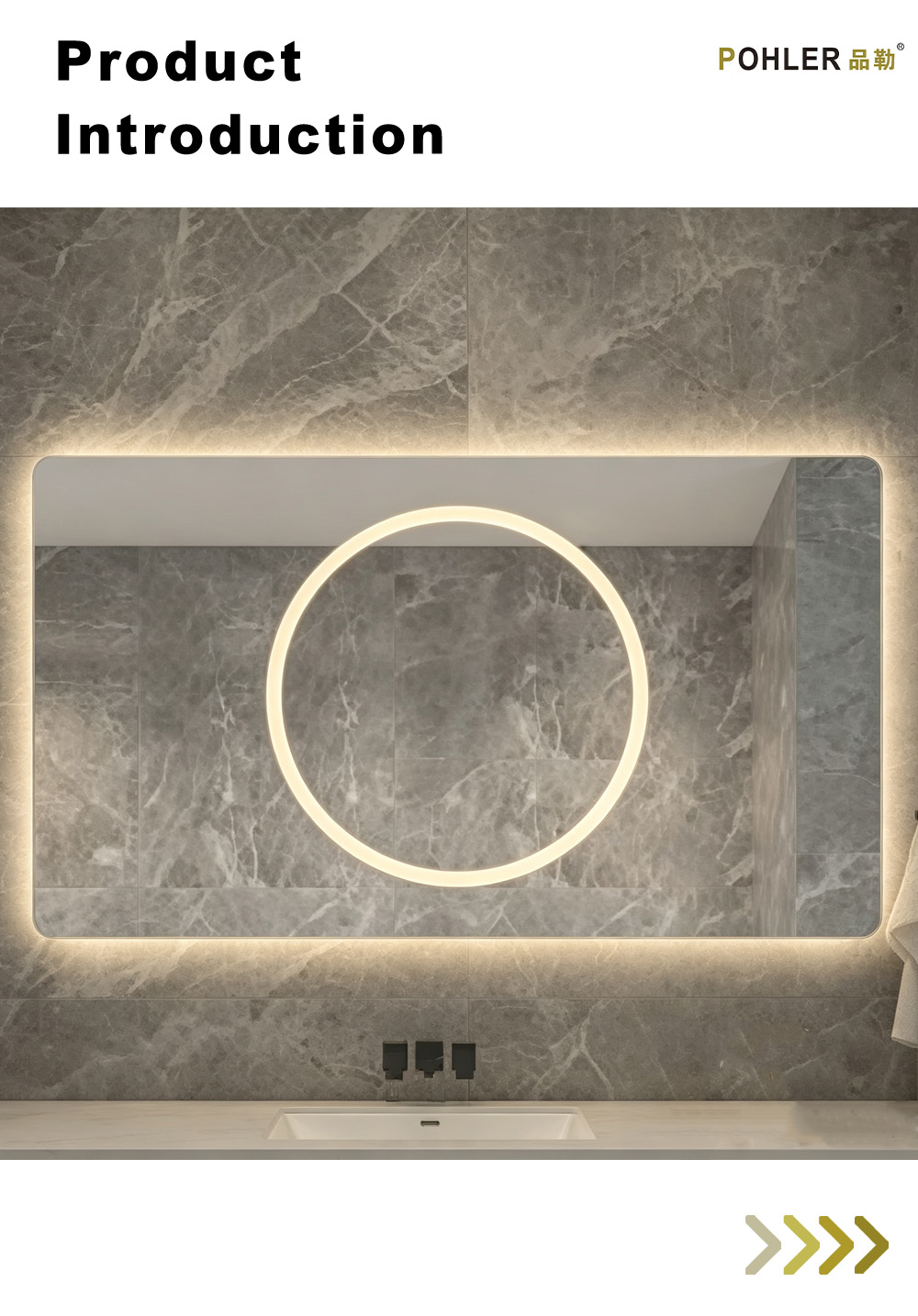 D020 Dual Ring LED Bathroom Mirror X
