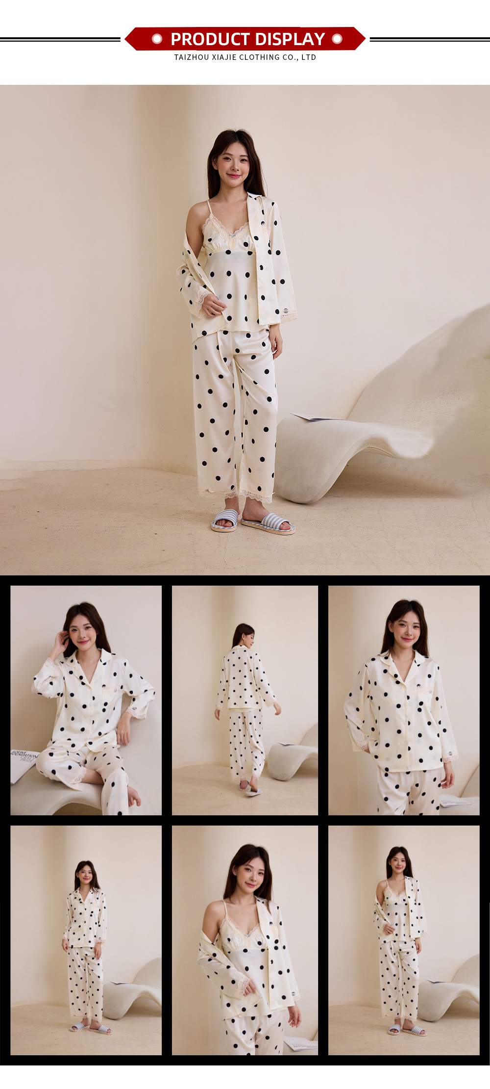 Spaghetti Strap Pajama Set3-2-X