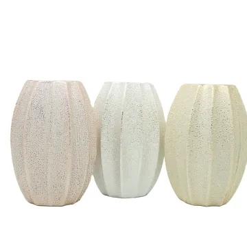 Modern Exquisite Porcelain Vase with Solid Glaze and Strip Pattern for Wholesale