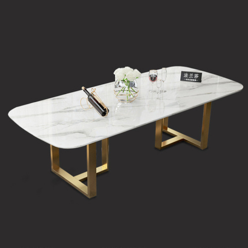 Conjunto de mesa retangular de aço inoxidável