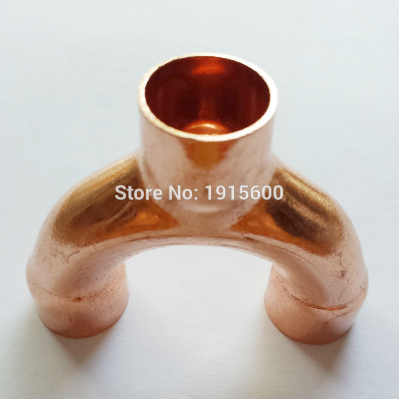 1/2 " 12.7mm Y Tee/Equal Tee 3 ways red copper brass fitting refrigeration parts air condition fittings pipe fitting