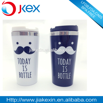 Double wall coffee tumbler with cartoon printing