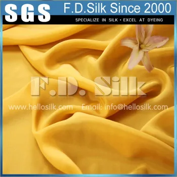 12MM Silk Crepe De Chine Width 45" Earth Yellow No.08 Color