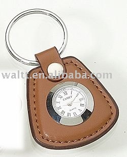 Leather Keyholder With Clock