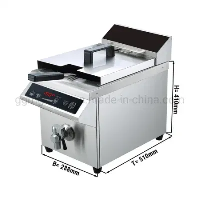 8L Electric Induction Deep Fat Fryer Stainless Steel Commercial Kitchen Appliances