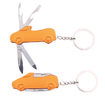 Car Shaped Pocket Knife with Key Ring