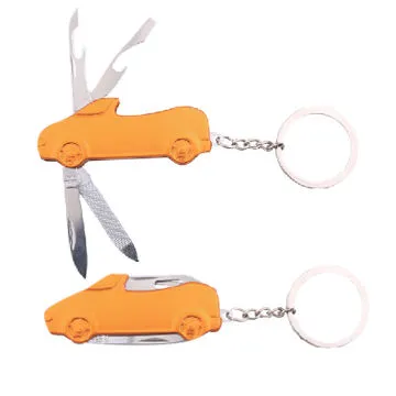 Car Shaped Pocket Knife with Key Ring