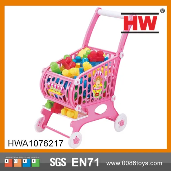 High Quality Kids Plastic Supermarket Shopping Toy Car Shopping Trolley