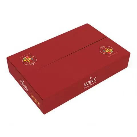 Caja de regalo de vino corrugado caja de doble apertura caja de regalo de boda Caja de regalo de cumpleaños Caja de cartón Caja de cartón al por mayor de lujo personalizado logotipo impreso personalizado