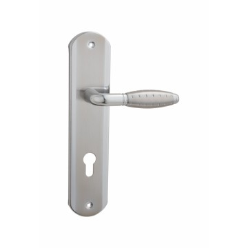 Fashionable corrosion resistant door handles on plate
