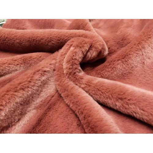 Tissu à tricot à toison à toison PV 100% polyester (semblable à un lapin)