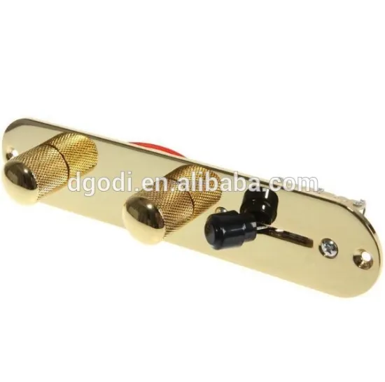 gold plated brass guitar bridge and knobs for telecaster electric guitar
