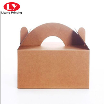 Handmade corrugated paper cake packaging handing box