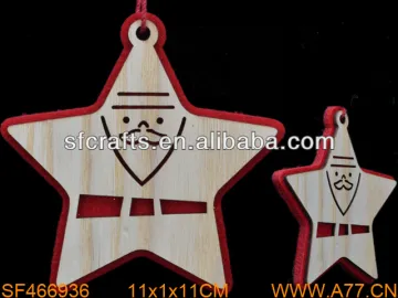 new handmade Christmas wooden&felf Hanging Decoration Manufacturer