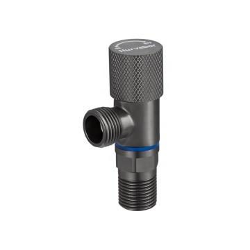 BJ34004 Male Brass Angle Stop Valve with Rubber Thread Connection - Manufacturers