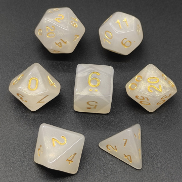 DND RPG Acrylic Polyhedral Dice Set 7pcs