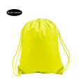 Bolsa de deporte amarilla nylon packsack con draswtring