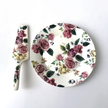 Wholesale Personalized Ceramic Dinner Plates & Cake Server Sets