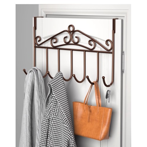 رف متعدد الوظائف فوق الباب مزود بخطافات