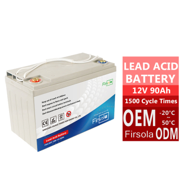 กำหนดเอง 12V 90AH AGM ตะกั่วกรดแบตเตอรี่สำหรับสกูตเตอร์ไฟฟ้าและ RVS