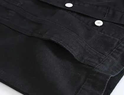 Trendy Men's Denim Vest - Black Casual Brand Vest OEM