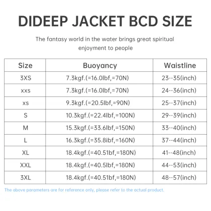 DIDEEP Jacket Design: Diving Buoyancy Compensator Equipment