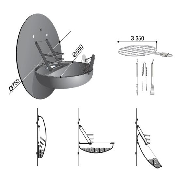 Wall Barbecue Folds