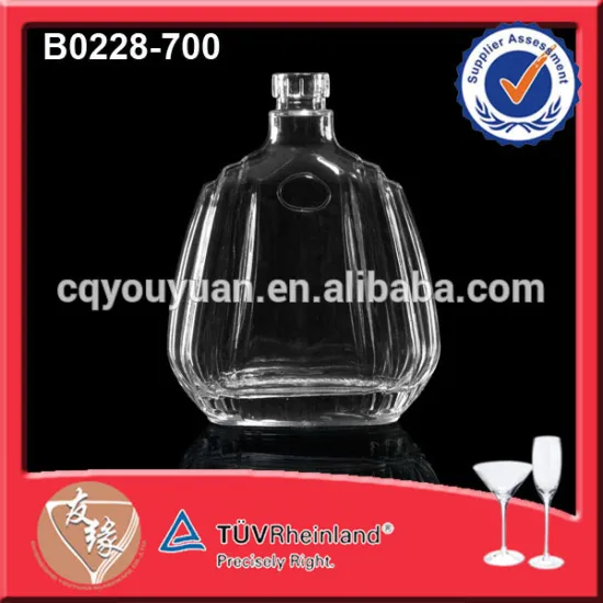 Personalized Screw Cap Frosted Liquor 700ML Brandy Bottle