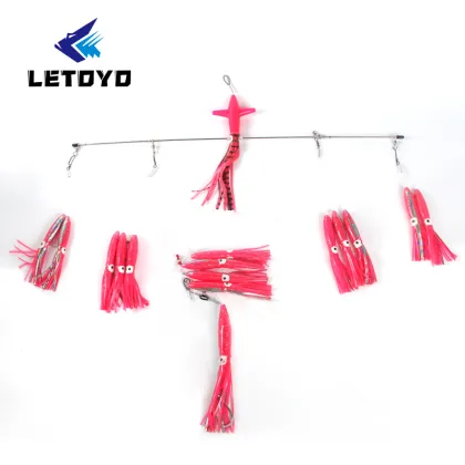 LETOYO 36" Offshore Fishing Spreader Bar Kit with Squids and Trolling Birds