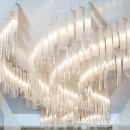 White light luxury chandeliers Hotel office hallway chandeliers Custom creative hallway chandeliers