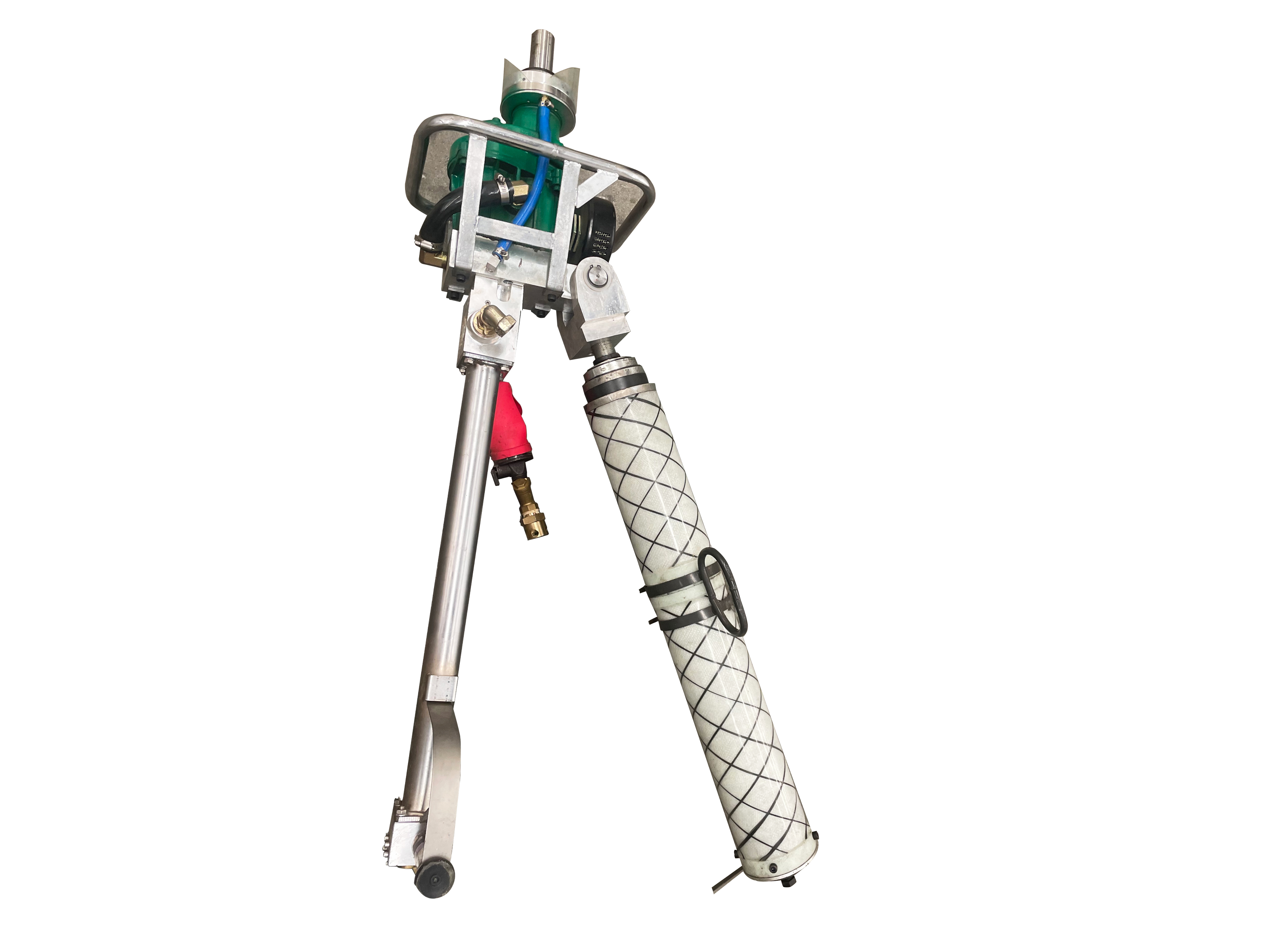 Pneumatic leg Roof Bolter