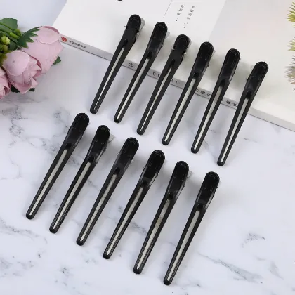 12PCS Professional Hair Clips: Non-Slip Duckbill Salon Styling Tools