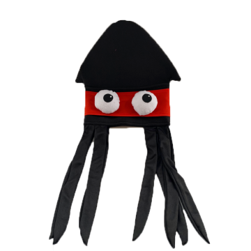 Novelty Halloween Party: Funny Black Felt Octopus Hat & Crazy Animal Squid Hat