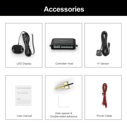 Car Reversing Aid: Buzzer Display Parking Sensor