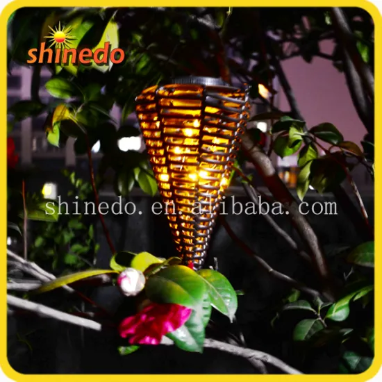 decoration hanging rattan solar light with 10 pcs string led for garden patio