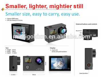 New 2016 Most Popular Products Dual Screen 2" Hd 1080p Sport WIFI Action Camera