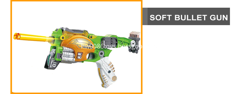 Diecast soft bullet gun toy 