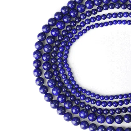 Lapis Lazuli Beads Genuine Gemstone Round Loose Beads