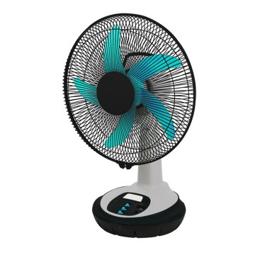 2022 China 14 Inch Solar Rechargeable Fan with LED Light