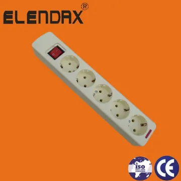 Power Cable Socket 5-Way Switch Earth E5005ES