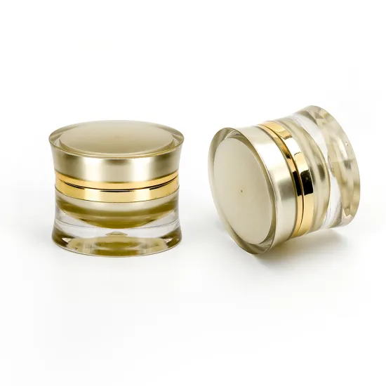 manufacturers wholesale skin care empty acrylic plastic glass 15gram 30gram face cream cosmetic jars gold