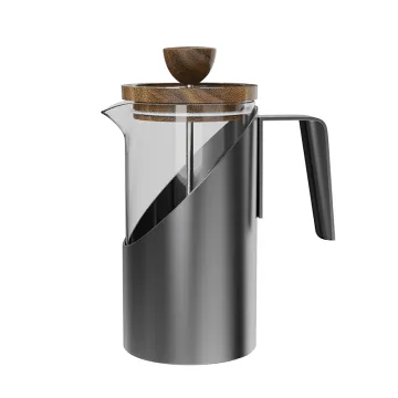 DHPO Unique Premium Borosilicate Glass Coffee Pot with Plunger French Press Coffee Maker