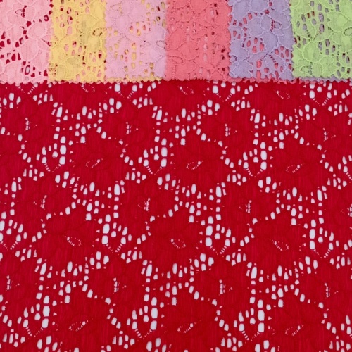 Tessuti di pizzo tinto in nylon lavorato a maglia in ordito