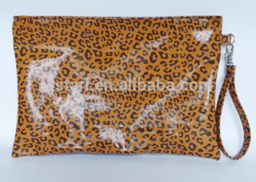 Popular stylish leopard print small makeup bag