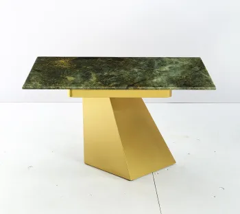Metal Furniture Green Marble Dining Table