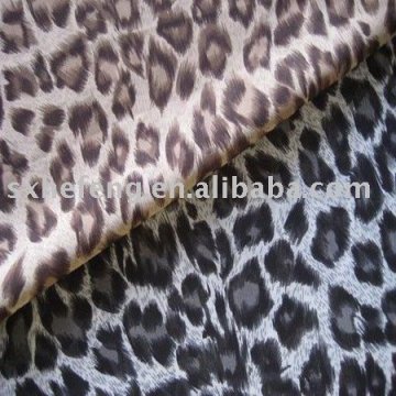2 color leopard pattern print with 75D chiffon ground
