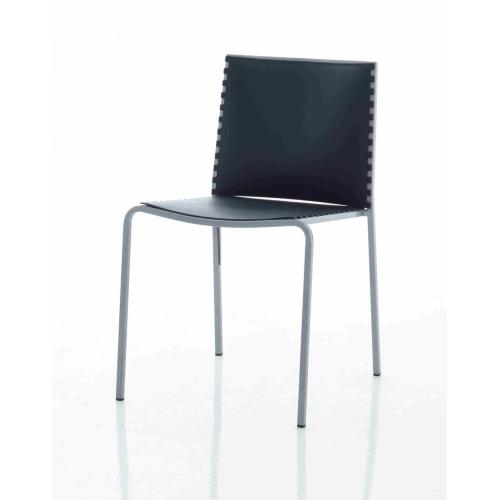 Cheap metal frame plastic back&seat dining chair