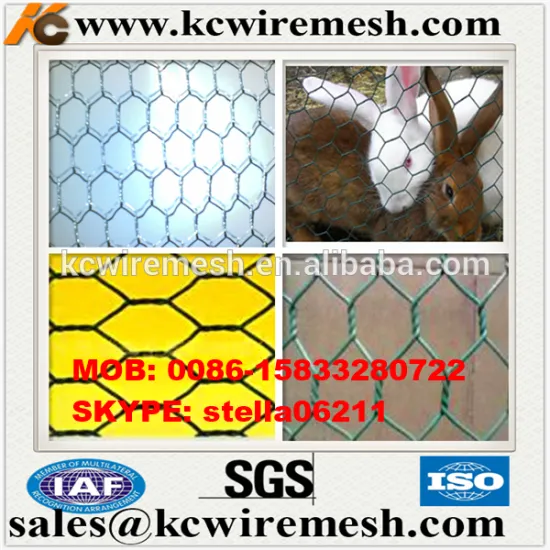 Factory!!!!! KangChen 1/4",3/4" Cheap Chicken Wire /Rabbit wire Mesh /Galvanized Hexagonal Wire Mesh(stella06211)