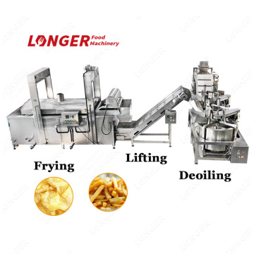Automatic Potato Chips Deep Frying Machine - Continuous Fryer With Oil Filter